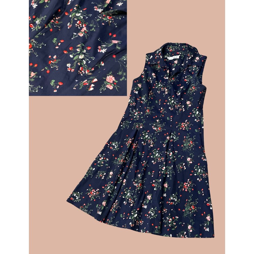 Size 10 Chetta B Floral Sleeveless Dress Strawberry Cottagecore